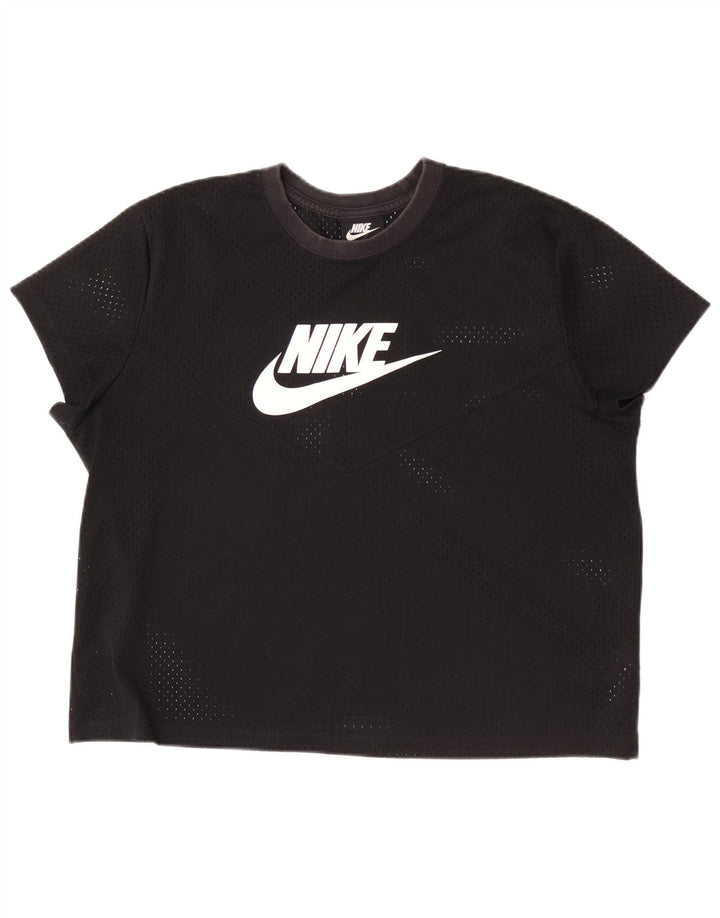 Tricou grafic Nike pentru femei Top UK 18 XL Poliester negru
