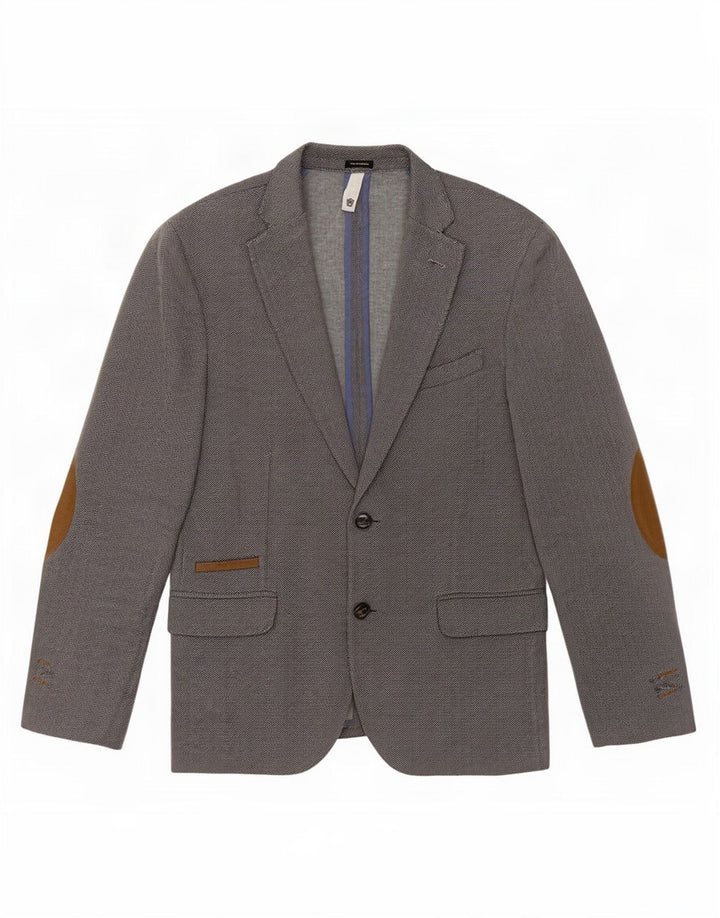 Blazer Massimo Dutti pentru bărbați, cu 2 nasturi, EU 48, gri mediu, în oase