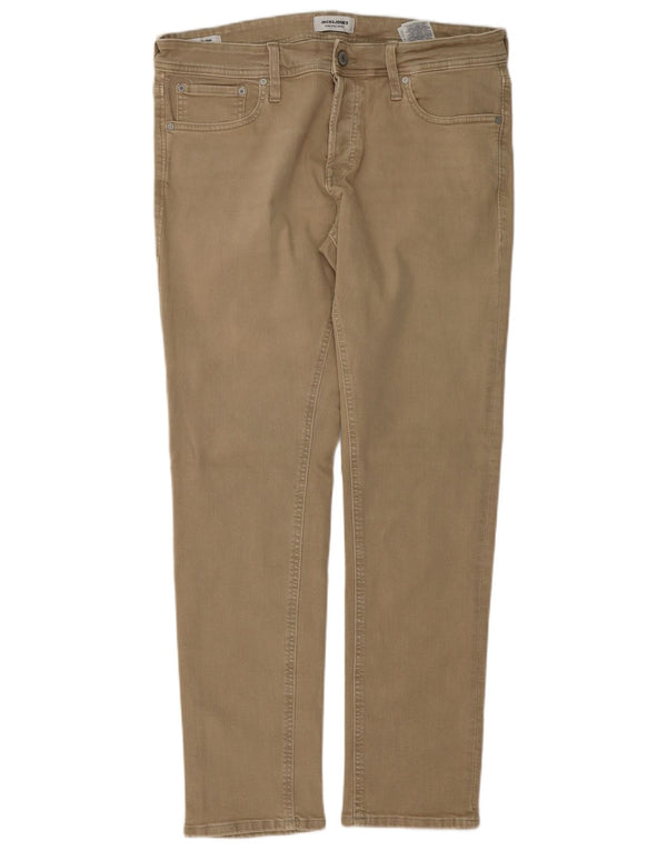 Blugi Jack & Jones GLENN Slim pentru bărbați W34 L32 bumbac bej