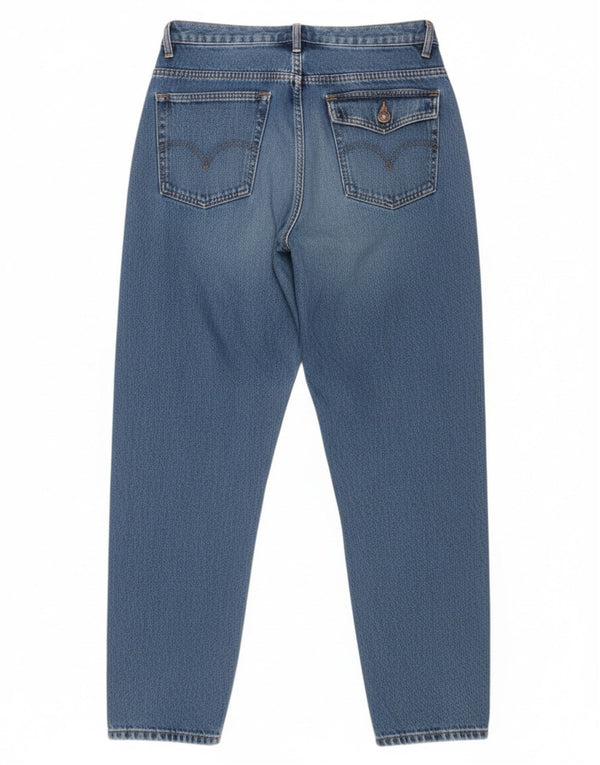 Blugi conici vintage pentru femei cu talie înaltă W30 L29 bumbac albastru