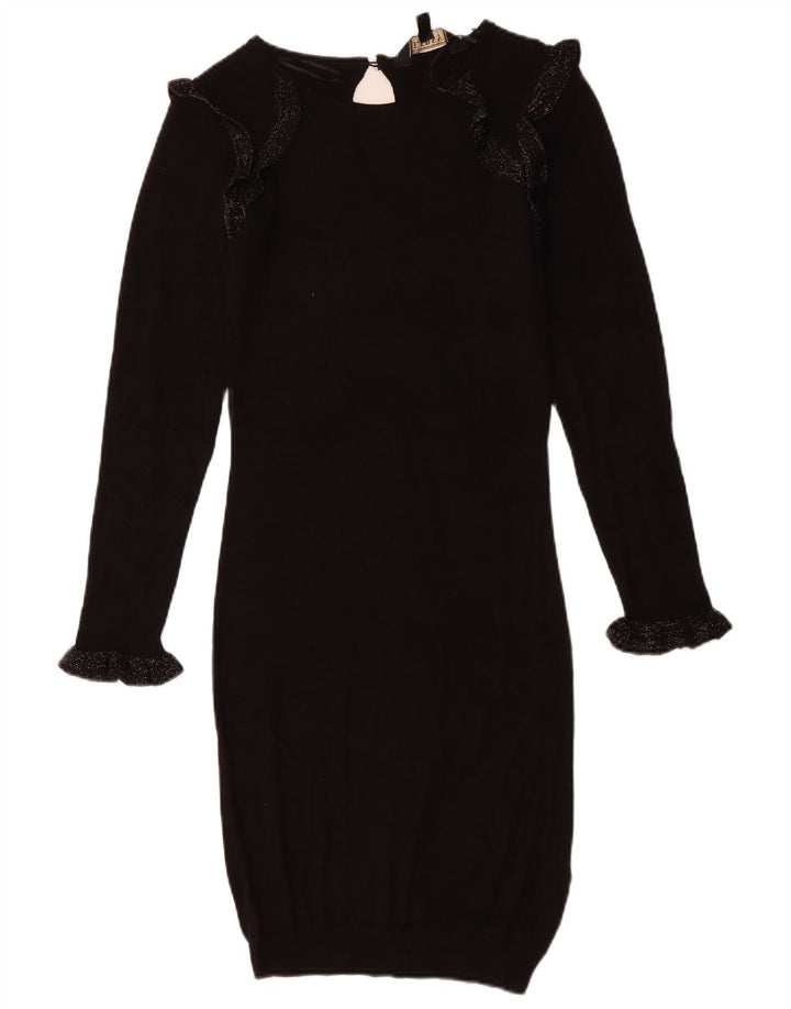 LIPSY Rochie Jumper pentru Femei UK 8 Small Black Viscose