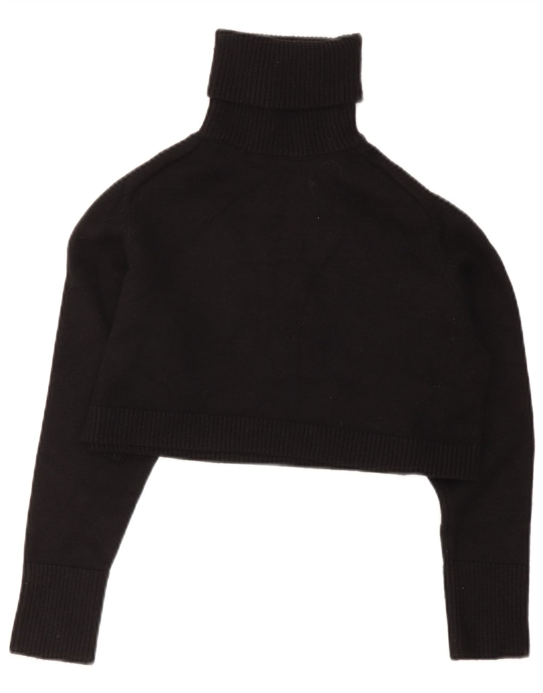 Top crop cu gât rulat pentru femei Zara UK 10 Small Black Viscose