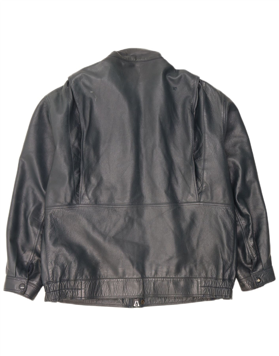 Jachetă de piele vintage pentru bărbați UK 42 XL din piele bleumarin