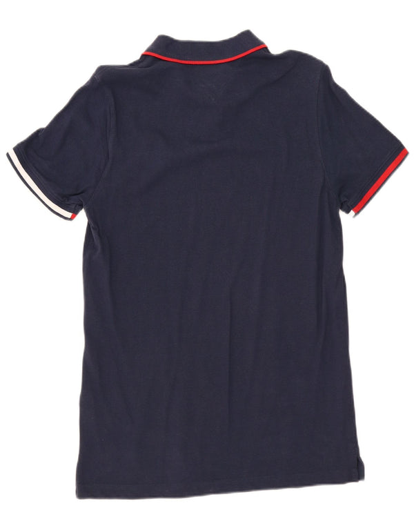 Tricou polo Tommy Hilfiger pentru bărbați, bumbac, albastru bleumarin mediu