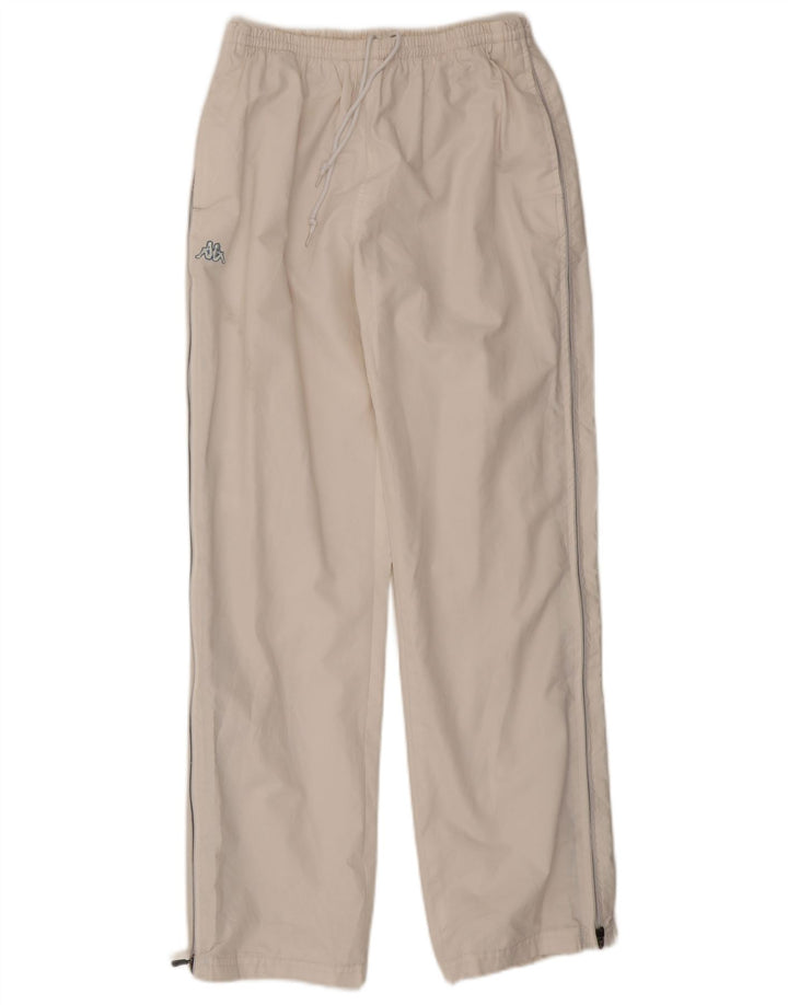 Kappa Băieți Pantaloni Trening Pantaloni Joggeri 15-16 Ani XL Poliester Alb