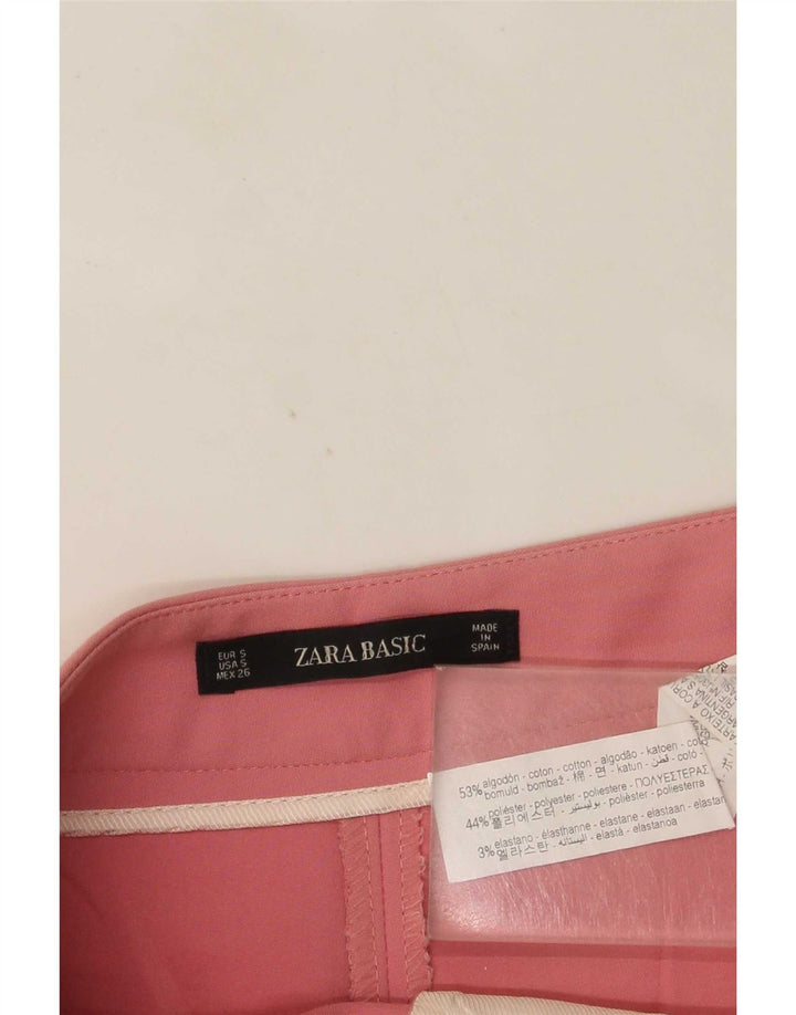Pantaloni caldi pentru femei Zara mici W26 bumbac roz