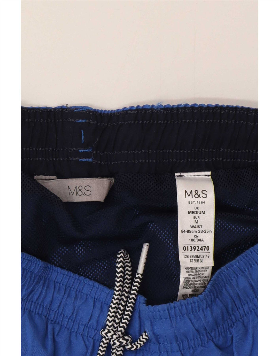 Pantaloni scurți de înot pentru bărbați Marks & Spencer, poliester albastru mediu