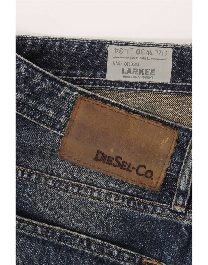 Blugi drepti obișnuiți Larkee pentru bărbați Diesel L30 L34 Bumbac albastru