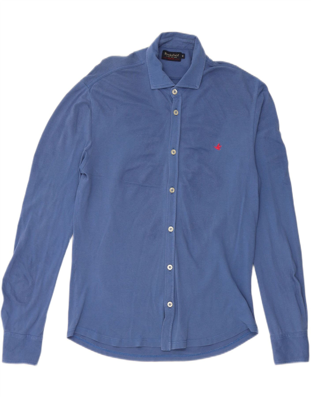 Cămașă pentru bărbați Brooksfield Slim Fit IT 46 Small Blue Bumbac