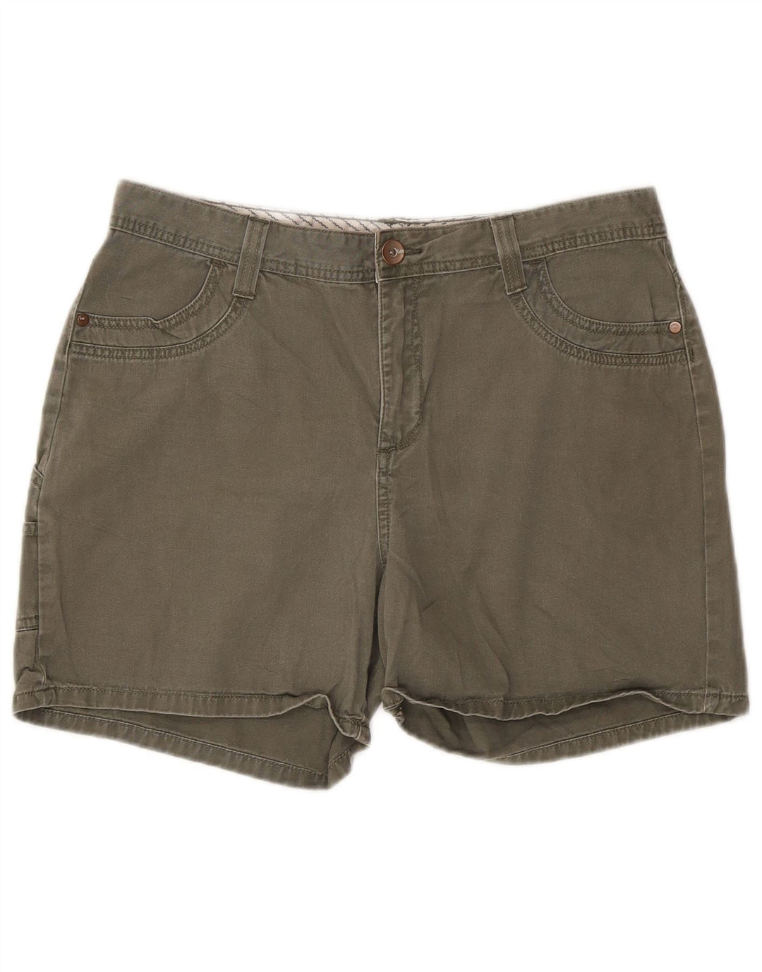 Pantaloni scurti cargo pentru femei LEE US 12 Large W32 Khaki Bumbac