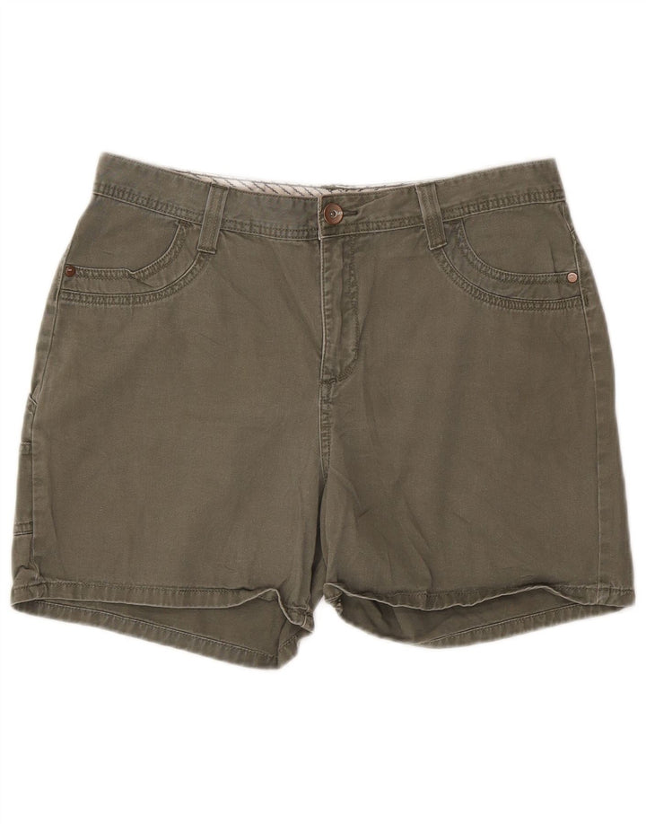 Pantaloni scurti cargo pentru femei LEE US 12 Large W32 Khaki Bumbac