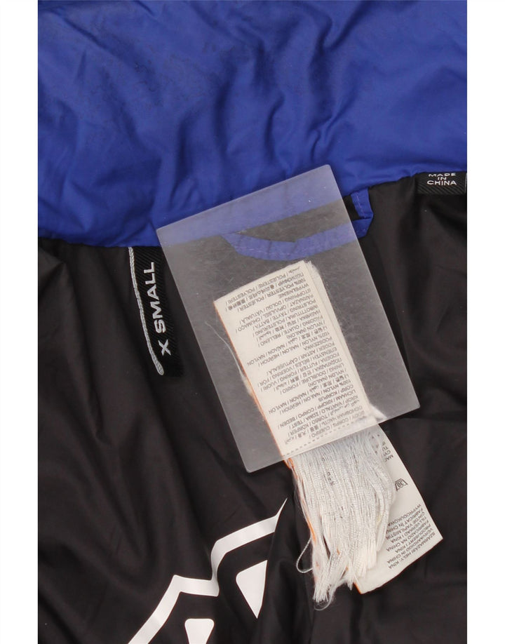 Jachetă căptușită cu glugă Superdry pentru femei UK 10 Small Blue Nylon