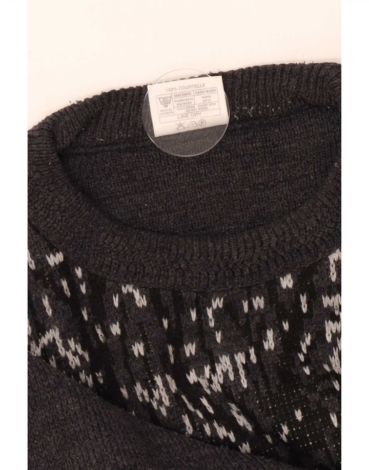 Pulover vintage pentru bărbați, cu grafică, cu gât de barcă, mare, gri