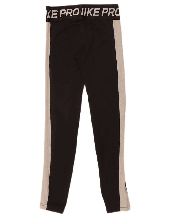 Leggings grafic Nike pentru băieți 8-9 ani, negru, poliester