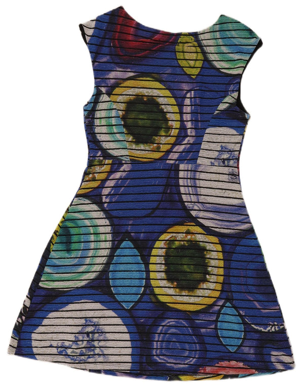 DESIGUAL Womens A-Line Dress UK 10 Small Multicoloured Geometric
