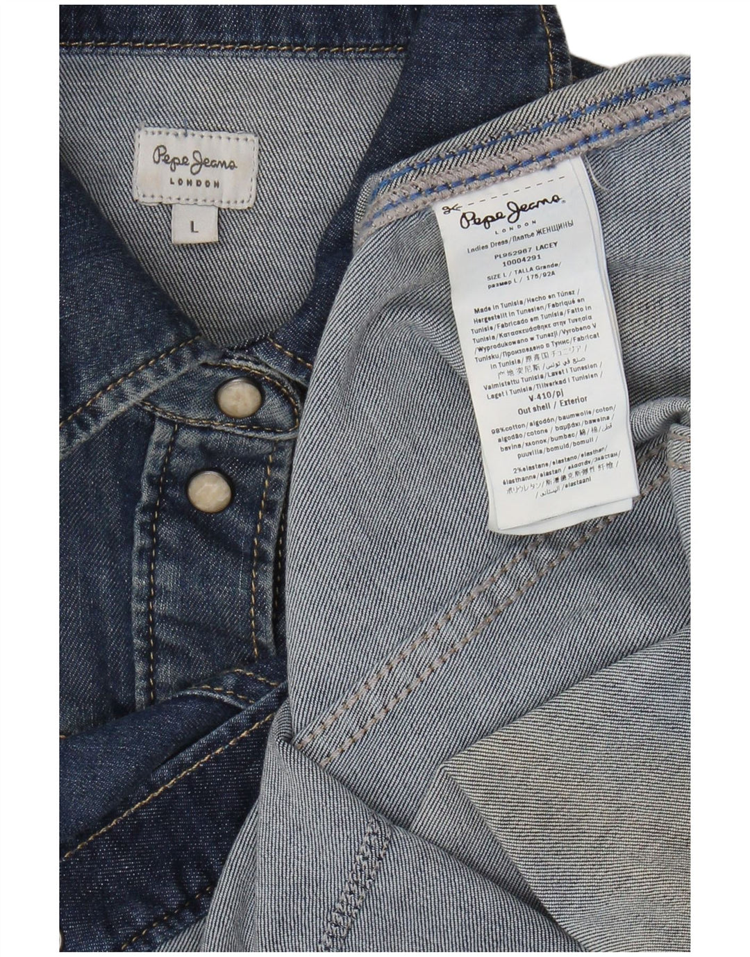 Rochie de blugi pentru femei PEPE JEANS UK 14, mare, albastru, bumbac