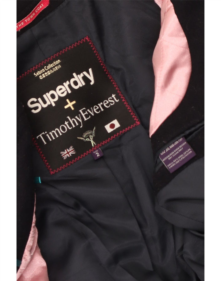 Palton pentru femei Superdry UK 2 2XS Lână bleumarin