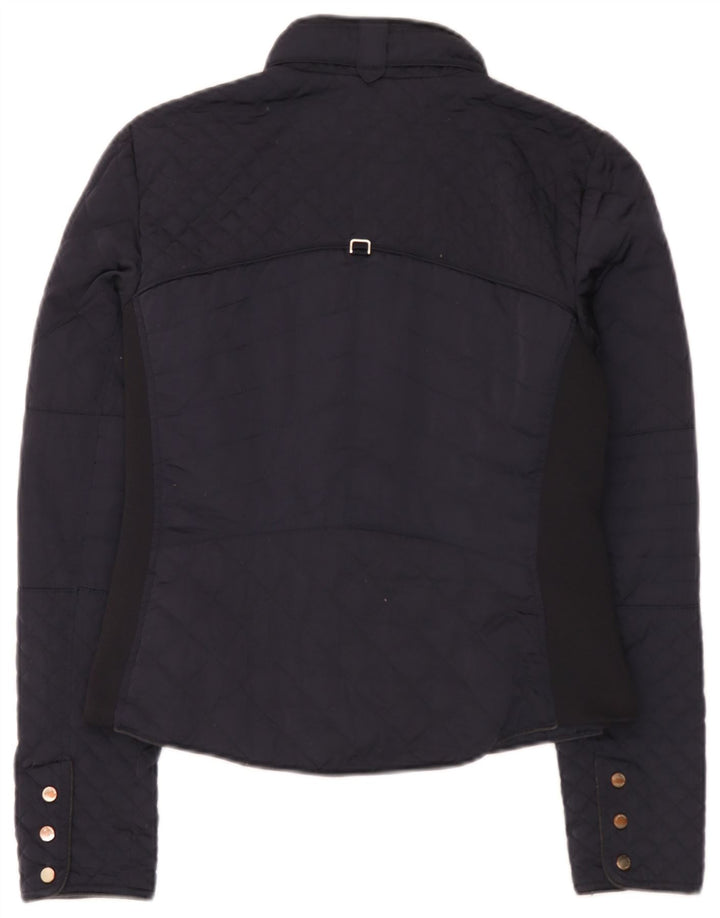 Jachetă matlasată pentru femei Zara UK 12 Medium Bleumarin Poliester
