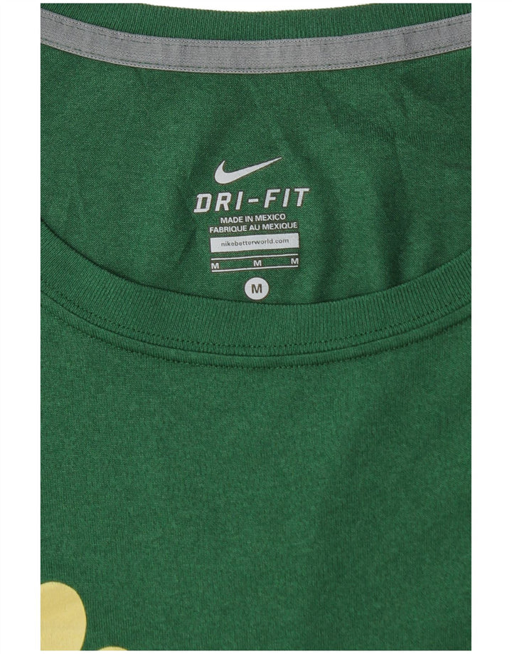 Nike Dri Fit Top cu mânecă lungă pentru femei UK 14 Poliester verde mediu