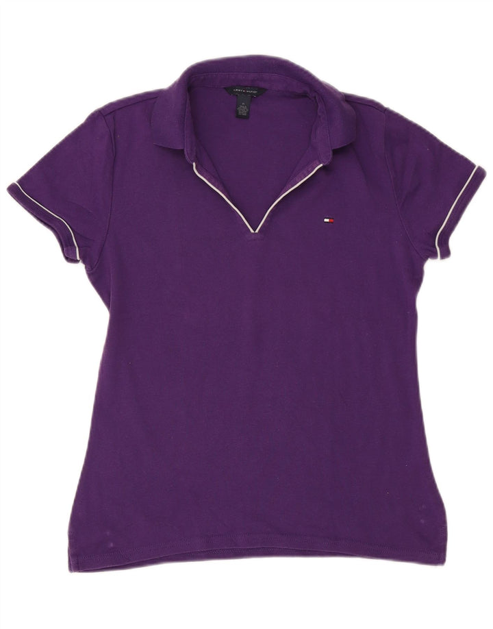 Tricou polo Tommy Hilfiger pentru femei UK 12 Mov mediu