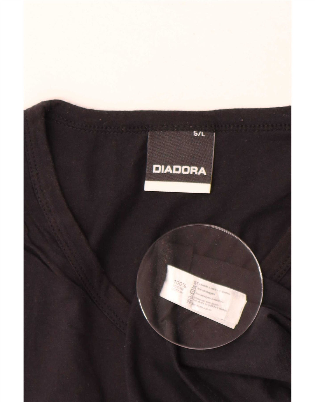 Tricou Diadora pentru bărbați Top mare din bumbac negru