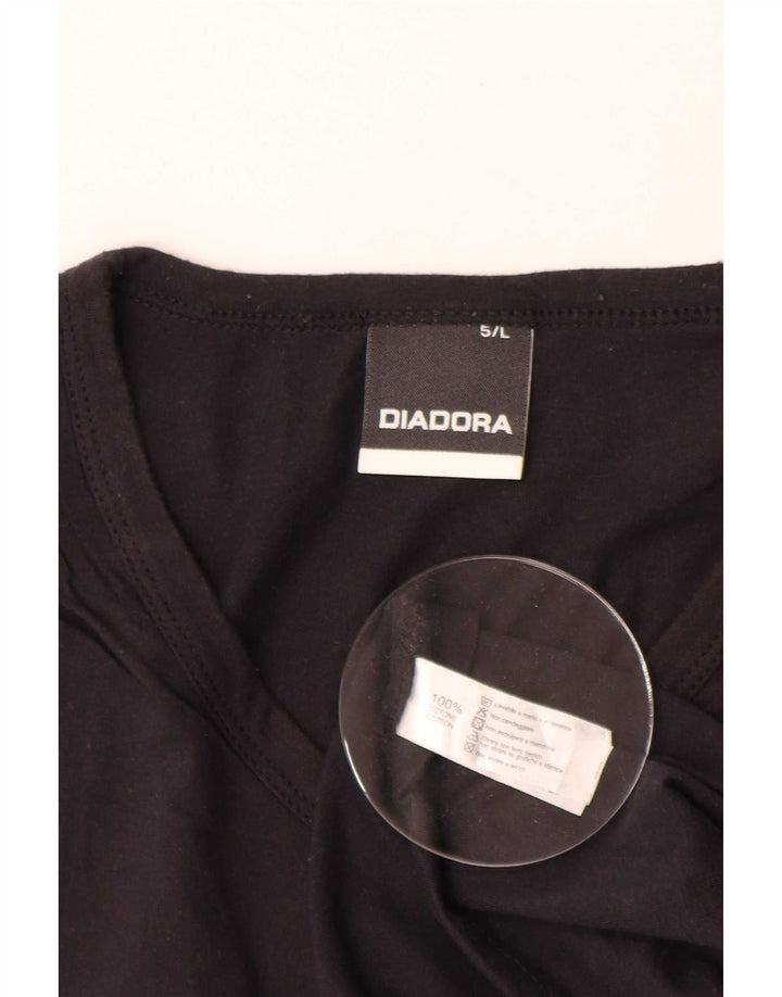 Tricou Diadora pentru bărbați Top mare din bumbac negru