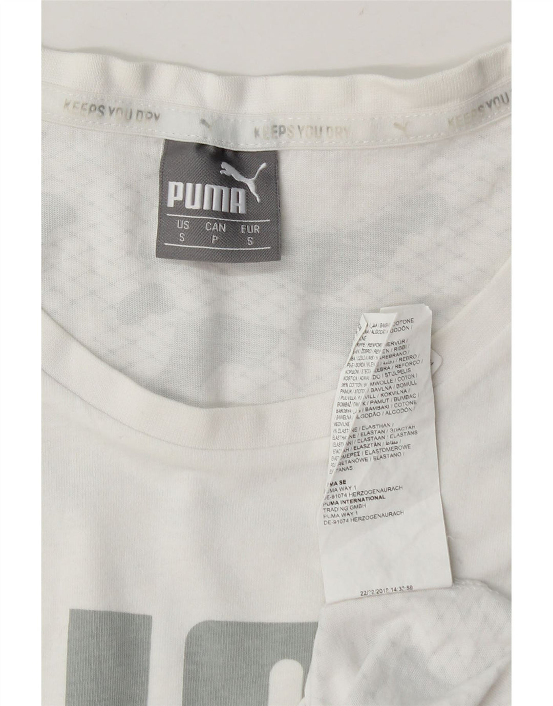 Tricou grafic Puma pentru bărbați Top mic, alb, din bumbac camuflat