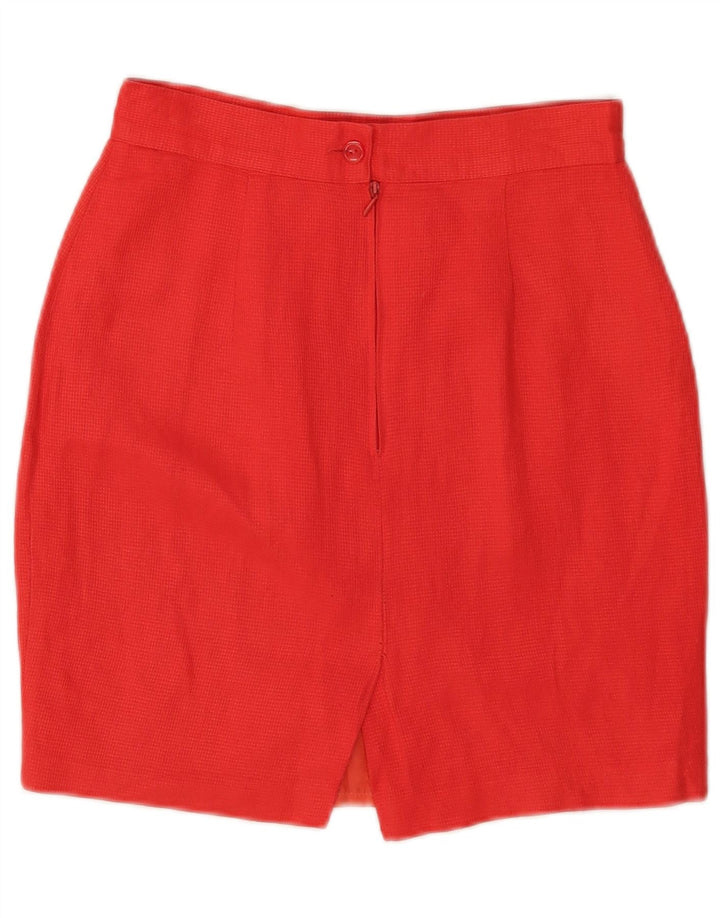 Fusta creion mini pentru femei Benetton IT 42 Medium W26 Red Check Line