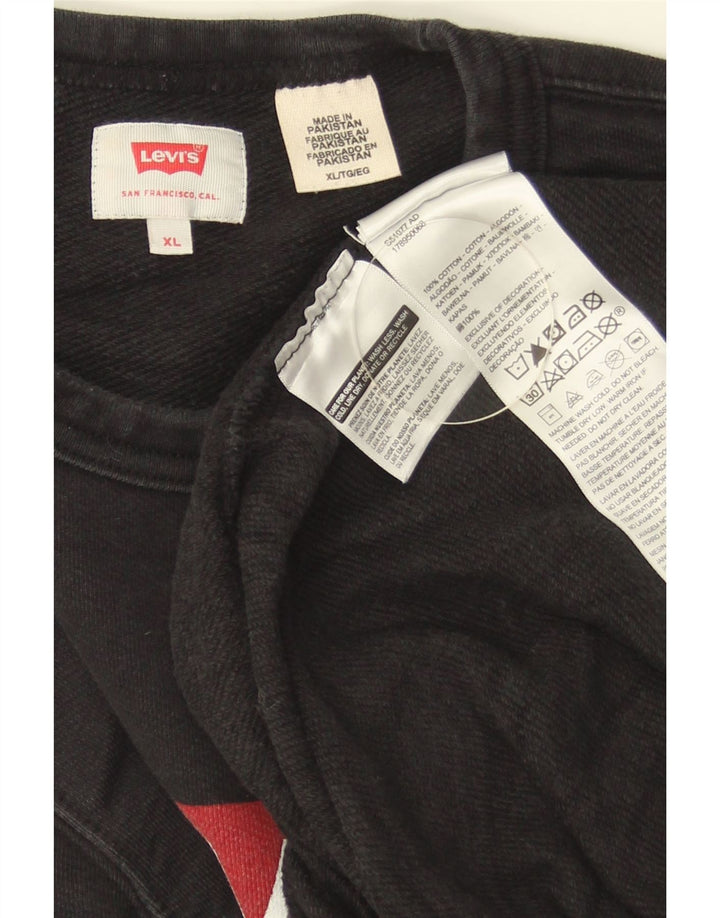 Hanorac grafic pentru bărbați LEVI'S Jumper XL bumbac negru