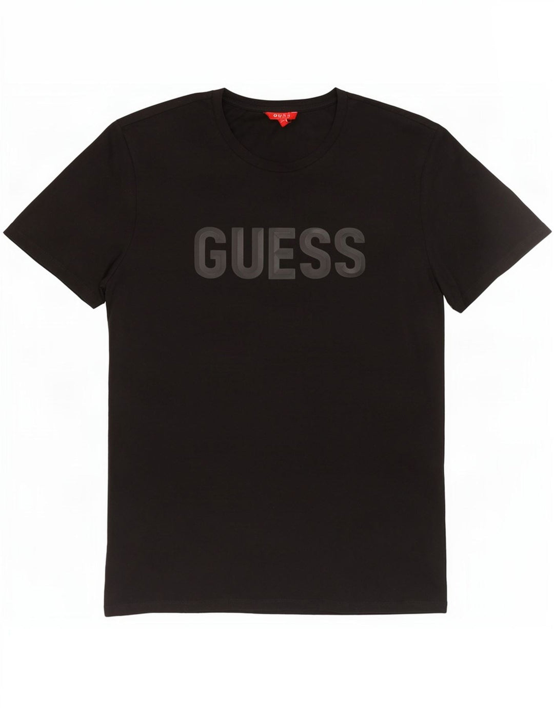 Tricou grafic Guess pentru bărbați Top mare din bumbac negru