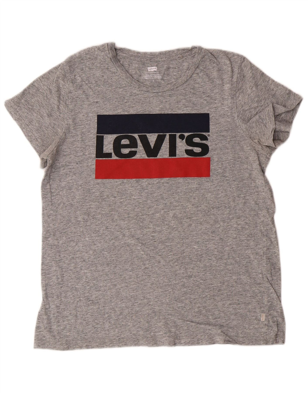 Tricou cu grafic pentru femei Levi's Top UK 14 Medium Grey Flecked