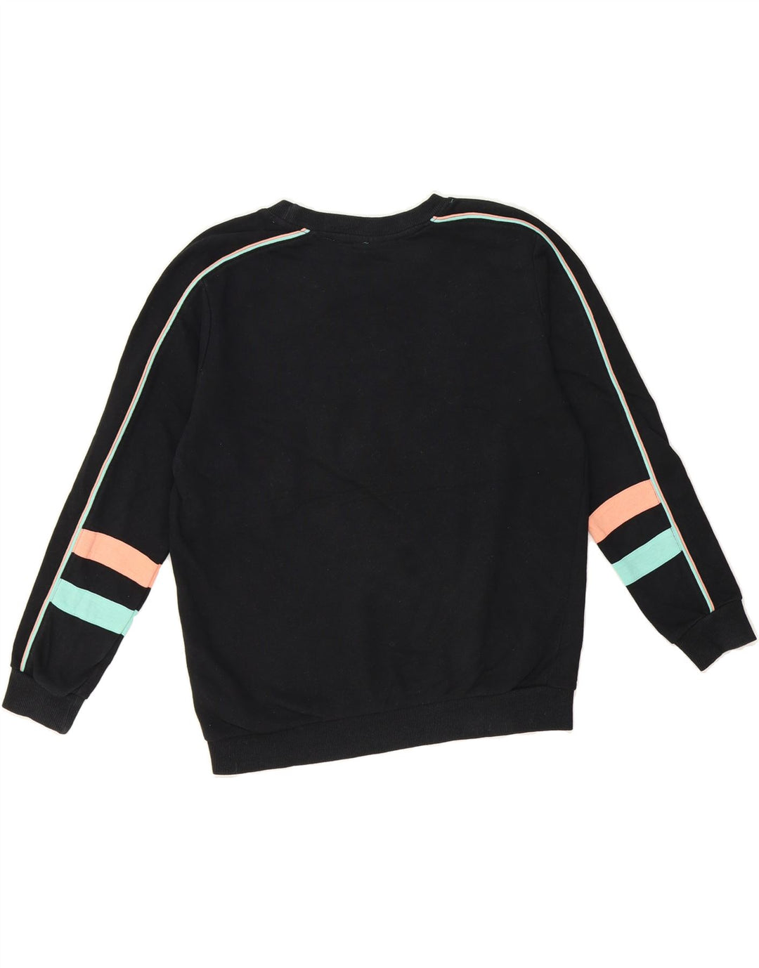 FILA Womens Oversized Sweatshirt Jumper UK 14 Medium Black Colourblock Vintage Fila and Second-Hand Fila from Messina Hembry 
