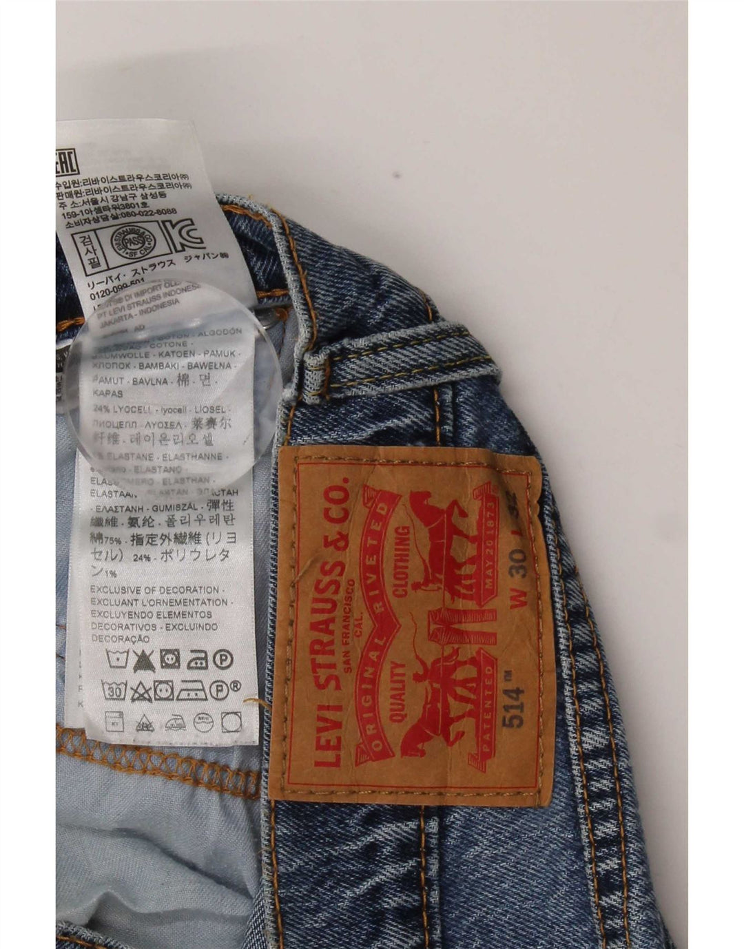 Blugi drepti pentru bărbați Levi's 514 W30 L32 Bumbac albastru