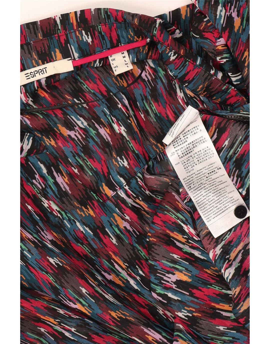 Camasă pulover pentru femei Esprit UK 14 Medium Multicolor Geometric Poliester