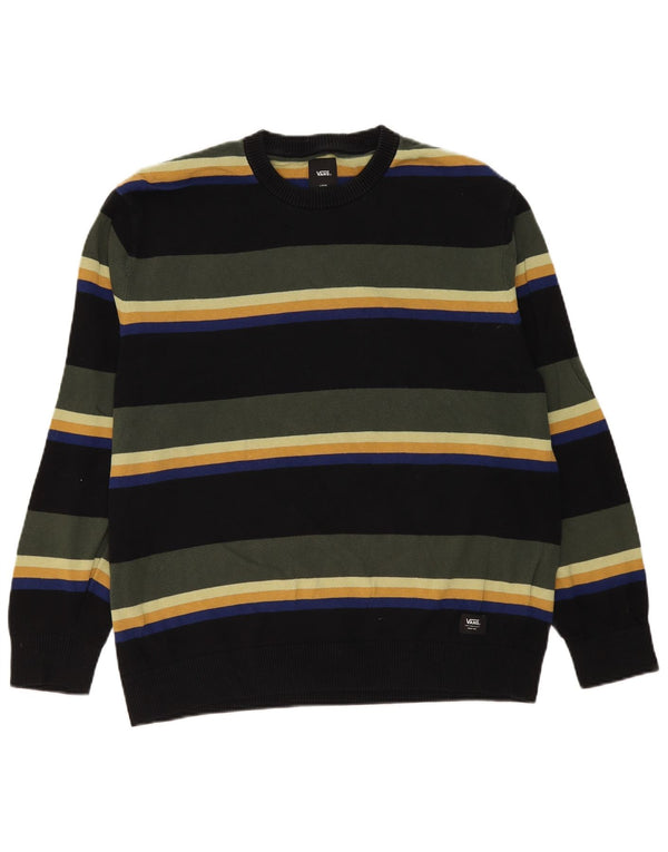 Pulover Vans pentru bărbați, cu gât crew, bumbac cu dungi mari, multicolore