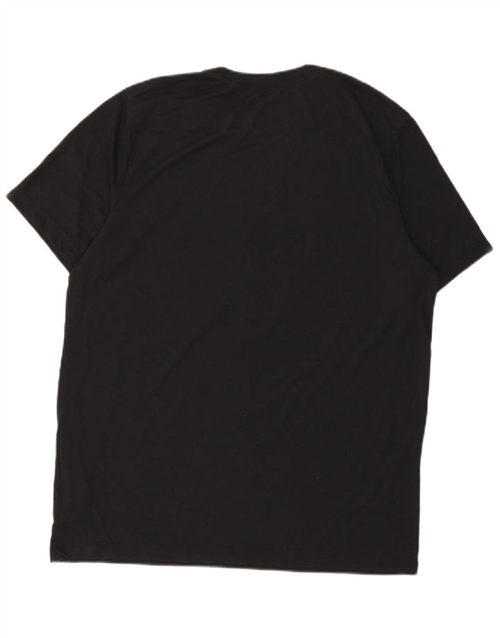 Tricou grafic Nike Dri Fit pentru bărbați Top mare din poliester negru