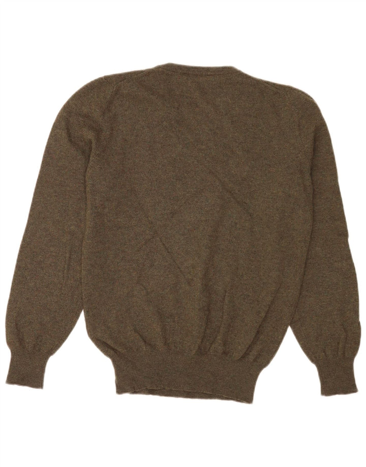 Pulover pentru bărbați Fred Perry cu gât crew pulover mic din lână kaki