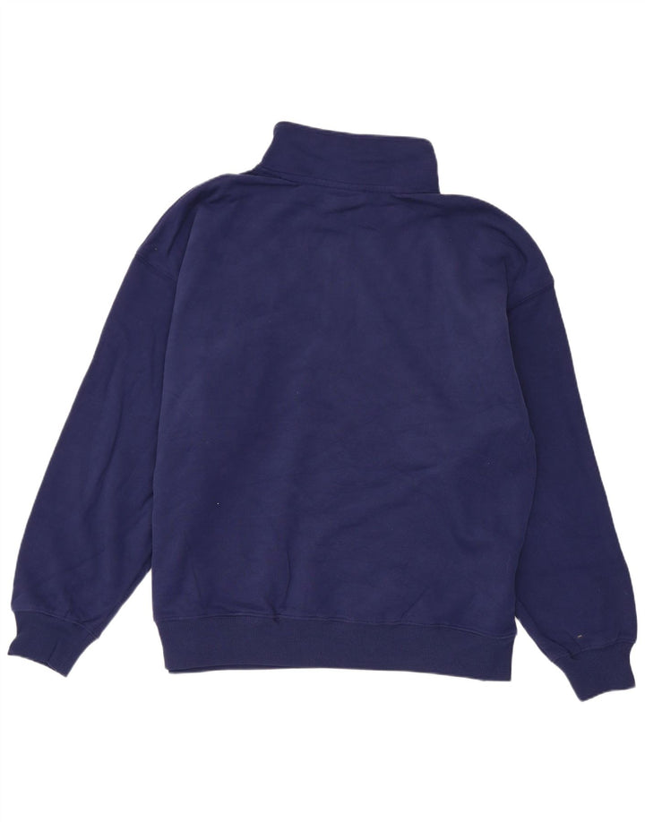 Pulover pentru femei Champion, supradimensionat, cu fermoar, cu gât, UK 14 Medium Bleumarin