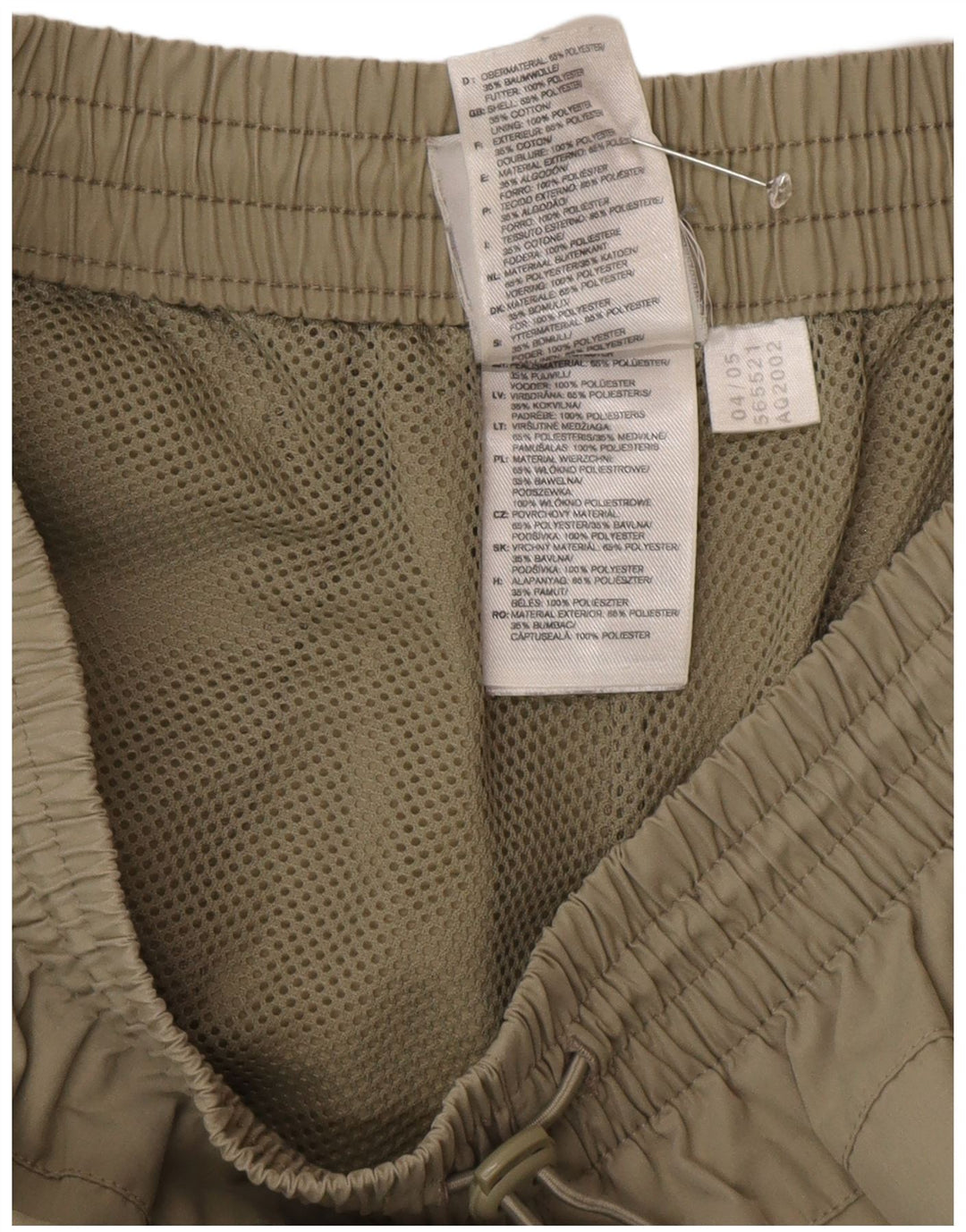 Pantaloni de trening capri Adidas pentru bărbați, poliester kaki mic