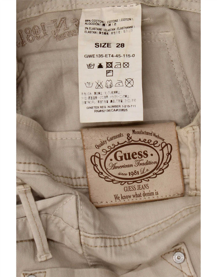 Guess Fusta Cargo Denim W28 Bumbac Medium Bej