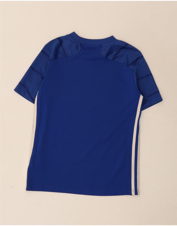 Tricou Adidas Aeroready pentru baieti Top 9-10 ani poliester cu dungi albastre
