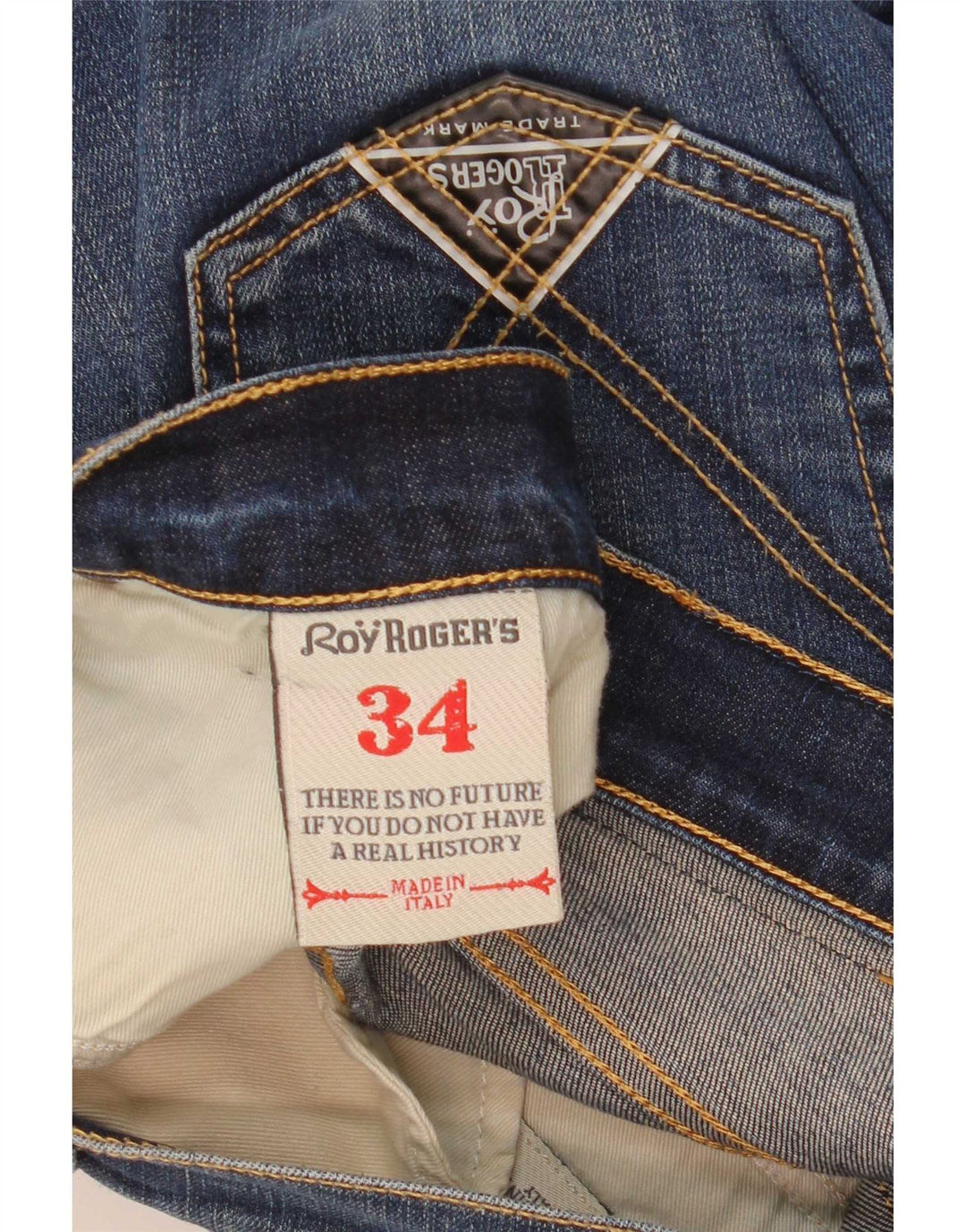 Blugi subțiri pentru bărbați Roy Rogers W34 L32 Bumbac albastru