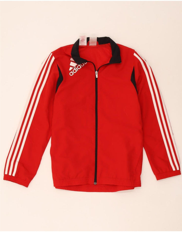 Jachetă de top pentru trening cu grafic pentru băieți Adidas 13-14 ani poliester roșu