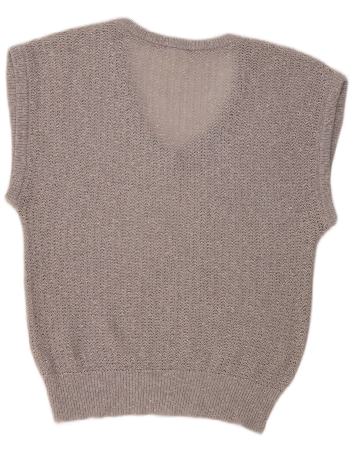 Strickmoden Femei Loose Fit Vest Tank Top EU 40 Medium Silver