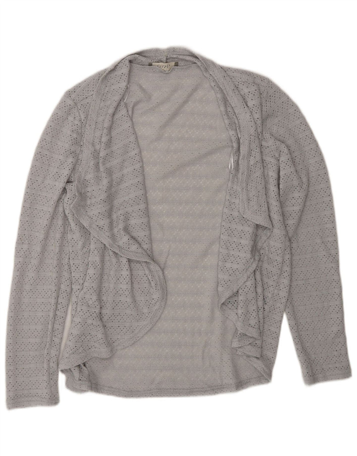 Oasis Womens Open Cardigan Top UK 12 Medium Gri Poliester