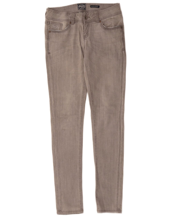 Blugi Superdry Super Skinny pentru femei W29 L32 bumbac gri
