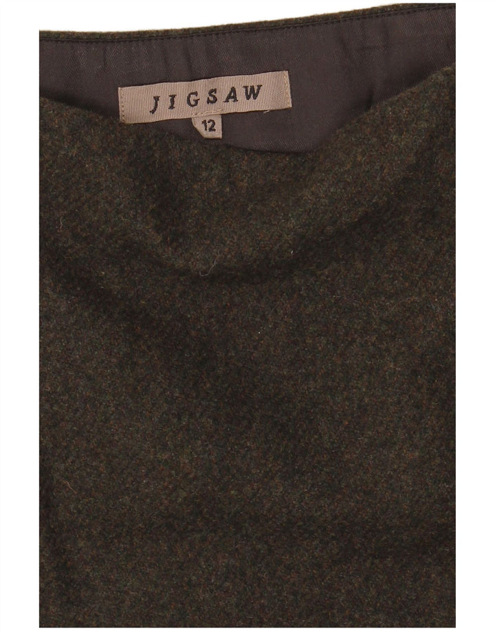 Fusta mini pentru femei Jigsaw UK 12 Medium W31 Khaki