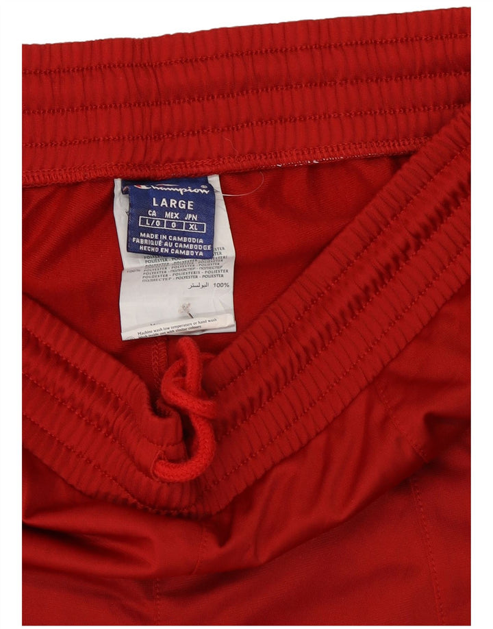 Pantaloni de trening cu grafic pentru bărbați Champion din poliester roșu mare