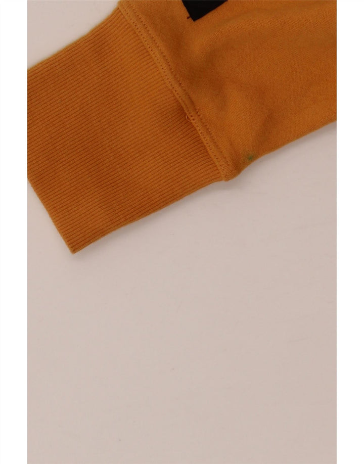 CALVIN KLEIN Pulover oversized Crop Hoodie pentru femei UK 10 Small Yellow