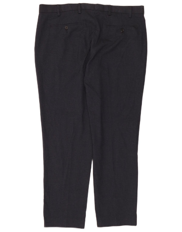 Pantaloni casual drepti pentru bărbați Marks & Spencer W38 L29 Poliester bleumarin